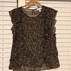 Jessica Simpson Multicolor Ruffle Blouse